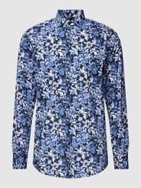 Regular fit zakelijk overhemd met bloemenmotief, model 'New Kent' van SEIDENSTICKER REGULAR FIT Blauw / turquoise - 24