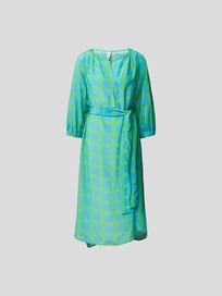 Midikleid aus Seide von Lu Li Lina Blau / Türkis - 2