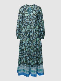 Midi-jurk in laagjeslook van Emily Van den Bergh Blauw / turquoise - 11