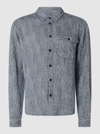 Loose Fit Hemdjacke mit Fischgrat-Dessin Modell 'Jonte' von YOUNG POETS SOCIETY Blau / Türkis - 28