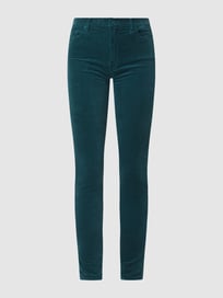 Super skinny fit high waist fluwelen broek met stretch  van 7 For All Mankind Groen - 15