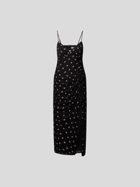 Midikleid mit Polka Dots von Self-Portrait Grau / Schwarz - 8