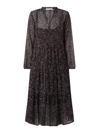 Midikleid aus Chiffon Modell 'Danie' von FREEBIRD Grau / Schwarz - 25