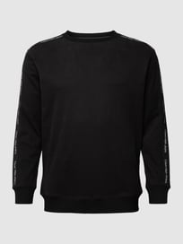 PLUS SIZE Sweatshirt mit Galonstreifen Modell 'Contrast' von Calvin Klein Jeans Plus Grau / Schwarz - 33