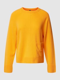 Gebreide pullover met deelnaad van Marc Cain Oranje - 27
