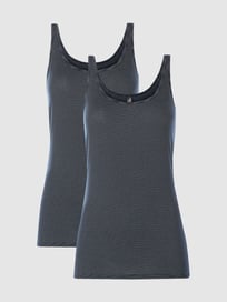 Tanktop mit Strukturmuster im 2er-Pack von Schiesser Blau / Türkis - 42