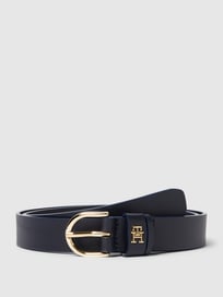 Leren riem met labelapplicatie, model 'TIMELESS' van Tommy Hilfiger Blauw / turquoise - 40