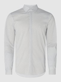 Slim fit zakelijk overhemd met stretch  van CK Calvin Klein Grijs / zwart - 35
