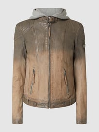 Leren jack met capuchon  van Gipsy Bruin - 3