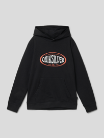 Hoodie mit Label-Print Modell 'IN CIRCLES' von Quiksilver Grau / Schwarz - 7