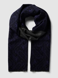 Schal aus Viskose mit ausgefransten Abschlüssen von Christian Berg Men Blau / Türkis - 20
