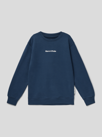 Sweatshirt mit Label-Print von Marc O'Polo Blau / Türkis - 17