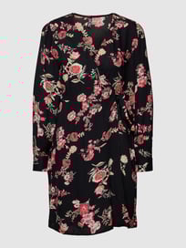 Blousejurk met all-over motief van Pieces Grijs / zwart - 7
