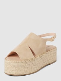 Sandalen met plateauzool, model 'Avignon' van Espadrij Wit - 2