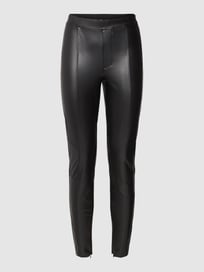 Legging met elastische band, model 'Nappa' van Milano Italy Grijs / zwart - 31