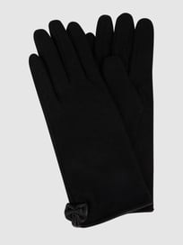 Handschoenen van lamswol van Weikert-Handschuhe Grijs / zwart - 40