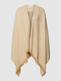 Poncho met opengewerkte voorkant, model 'Jaquard' van Liu Jo White Wit - 41