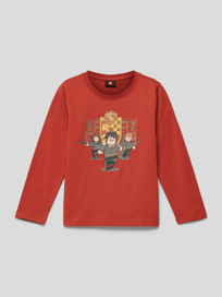 Shirt met lange mouwen en motiefprint van LEGO WEAR Rood - 7