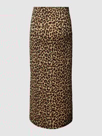 Zwangerschapsrok in midilengte met dierenprint, model 'MIA' van Mamalicious Grijs / zwart - 21