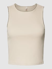 Korte top met ronde hals, model 'KERRY' van Only Blauw / turquoise - 29