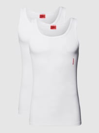 Tanktop met labelprint in een set van 2 stuks van HUGO Wit - 42