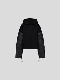 Hoodie mit Kontrasteinsatz von Anine Bing Grau / Schwarz - 5