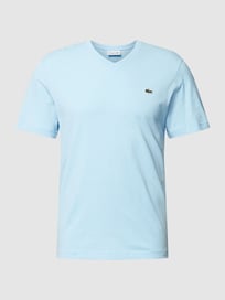 T-Shirt mit Logo-Stitching von Lacoste Blau / Türkis - 7