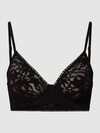 Bralette met kant, model 'UNLINED' van Calvin Klein Underwear Grijs / zwart - 38