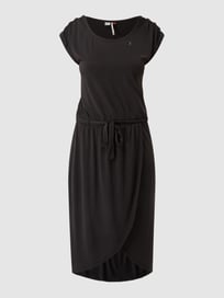 Jurk in wikkellook, model 'Ethany'  van Ragwear Grijs / zwart - 36