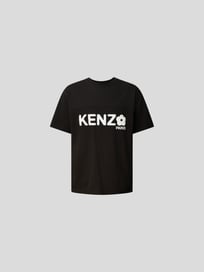 T-Shirt mit Label-Print von Kenzo Grau / Schwarz - 20