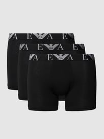 Trunks mit Brand-Schriftzug im 3er-Pack von Emporio Armani Grau / Schwarz - 21