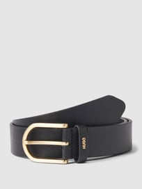 Leren riem met doornsluiting, model 'Zoey' van HUGO Grijs / zwart - 25