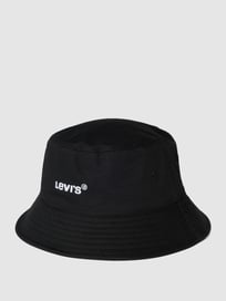 Bucket Hat mit Label-Stitching von Levi's® Grau / Schwarz - 31