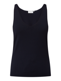 Gebreide top van modalmix  van Rich & Royal Blauw / turquoise - 23