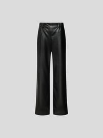 Relaxed Fit Hose in Leder-Optik von Anine Bing Grau / Schwarz - 33