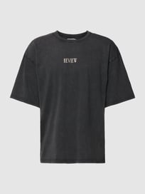 Oversized T-Shirt mit Label-Print von REVIEW Grau / Schwarz - 37