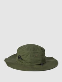 Bucket Hat mit Label-Stitching Modell 'BUSHMASTER' von Quiksilver Grün - 39