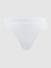 String mit Stretch-Anteil im 2er-Pack von Schiesser Weiß - 41