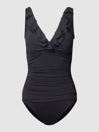 Badpak met plooien van Lauren Ralph Lauren Grijs / zwart - 11