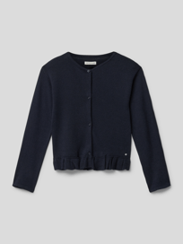 Strickjacke mit Volantsaum von Tom Tailor Blau / Türkis - 6