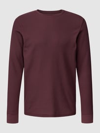 Shirt met lange mouwen en structuurmotief van Esprit Rood - 34