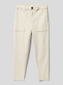 Loose Fit Hose aus Bio-Baumwoll-Mix mit Eingrifftaschen von Lil Atelier Weiß - 1