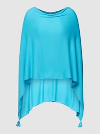 Poncho mit Quasten von comma Blau / Türkis - 39
