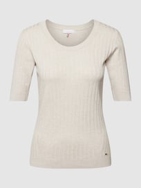 T-Shirt in Strick-Optik Modell 'GIULIA' von Cinque Weiß - 9