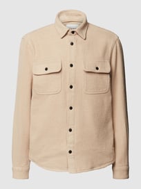 Overhemdjack met kentkraag van REVIEW Bruin - 47