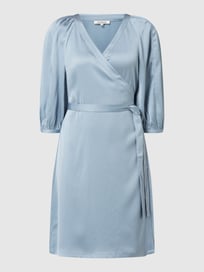 Wickelkleid aus Satin Modell 'Harlow' von Soft Rebels Blau / Türkis - 38