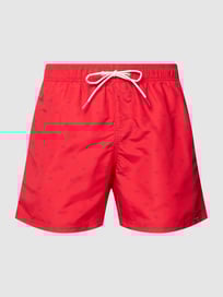 Zwembroek met all-over motief, model 'Marineland' van Schiesser Rood - 26