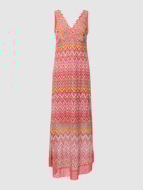 Midi-jurk met V-hals van Ana Alcazar Roze - 33