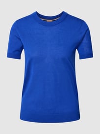 T-Shirt in Strick-Optik Modell 'Falyssiasi' von BOSS Blau / Türkis - 9
