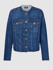 Jeansjack met gerafelde boorden, model 'KOKO' van 7 For All Mankind Blauw / turquoise - 28